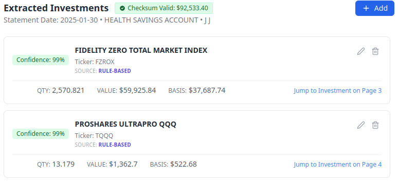 Trust and verify screen